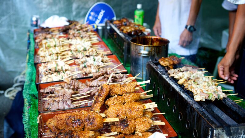 Japanese street food in Tokyo