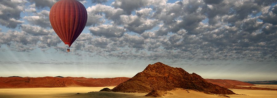 hot air balloon in Namibia