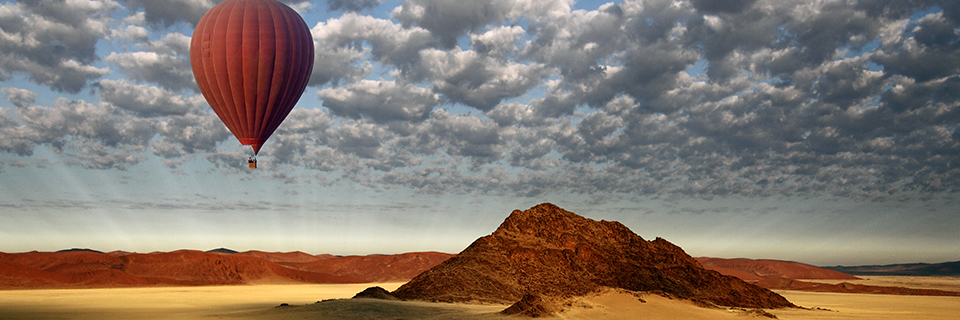 hot air balloon in Namibia