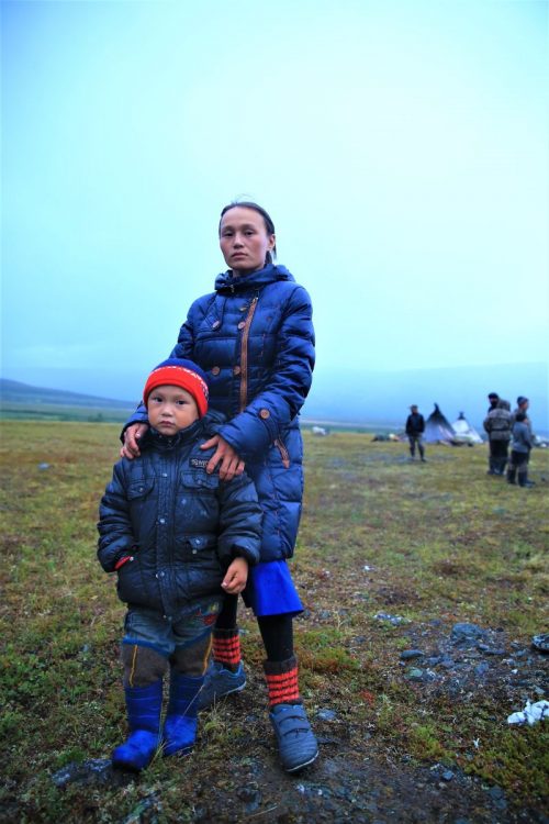 A mother and child on the Yamal Peninsula
