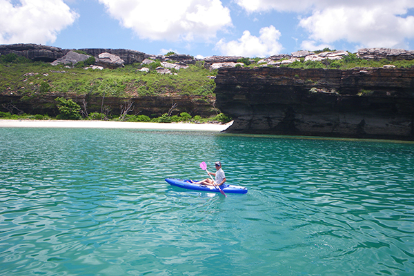 Person kayaking